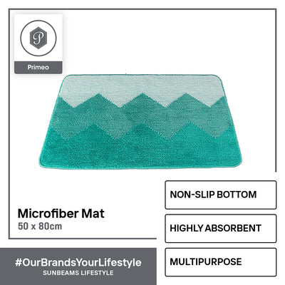 PRIMEO Premium Anti-Slip Microfiber Bath Mat High Absorbent Modern Italian Design Amazing Gift Idea For Any Occasion!