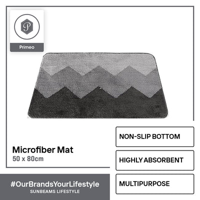 PRIMEO Premium Anti-Slip Microfiber Bath Mat High Absorbent Modern Italian Design Amazing Gift Idea For Any Occasion!