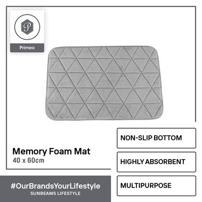 PRIMEO Premium Anti-Slip Memory Foam Mat High Absorbent Modern Italian Design Amazing Gift Idea For Any Occasion!
