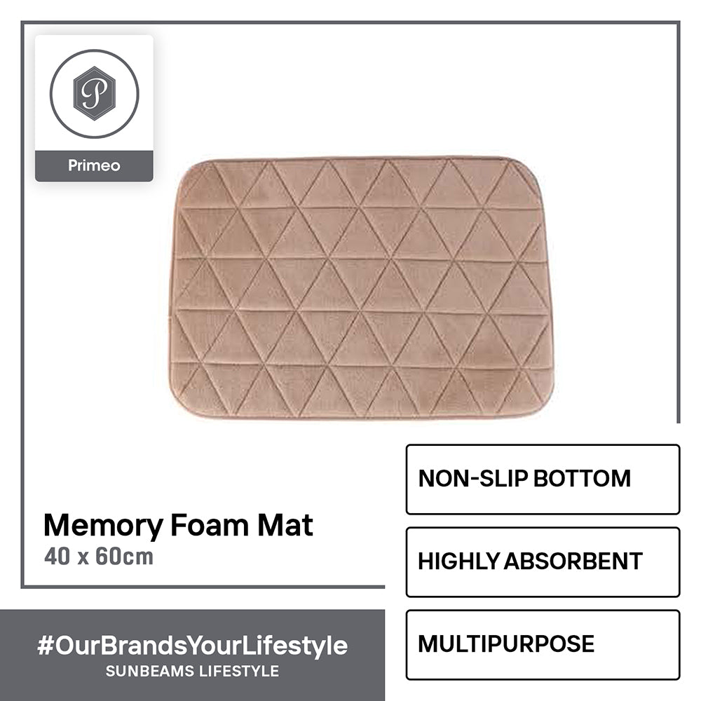 PRIMEO Premium Anti-Slip Memory Foam Mat High Absorbent Modern Italian Design Amazing Gift Idea For Any Occasion!