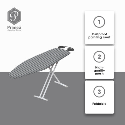 PRIMEO Premium Metal Ironing Board 110cm X 33cm X 86cm Modern Italian Design Amazing Gift Idea For Any Occasion!