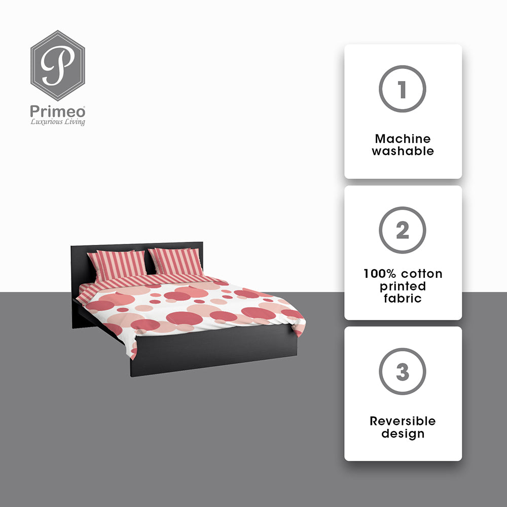 PRIMEO 100% cotton Bedsheet Sets of 3 with 2-Pillow Case