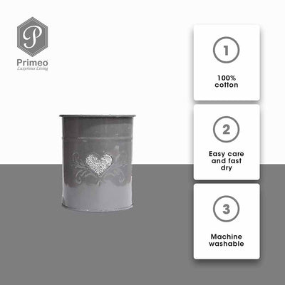 PRIMEO Premium 100% Cotton Hand Towel Set w/ Basket Set of 3