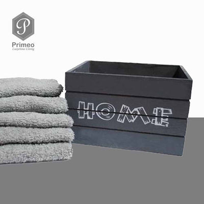 PRIMEO Premium 100% Cotton Hand Towel Set w/ Basket 300gsm Soft High Absorbent Set of 5 Modern Italian Design Amazing Gift Idea For Any Occasion!
