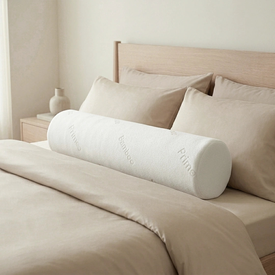 PRIMEO Memory Foam Bolster & Body Pillow – Neck & Back Support | Ergonomic Hug Pillow | Sleep Essential