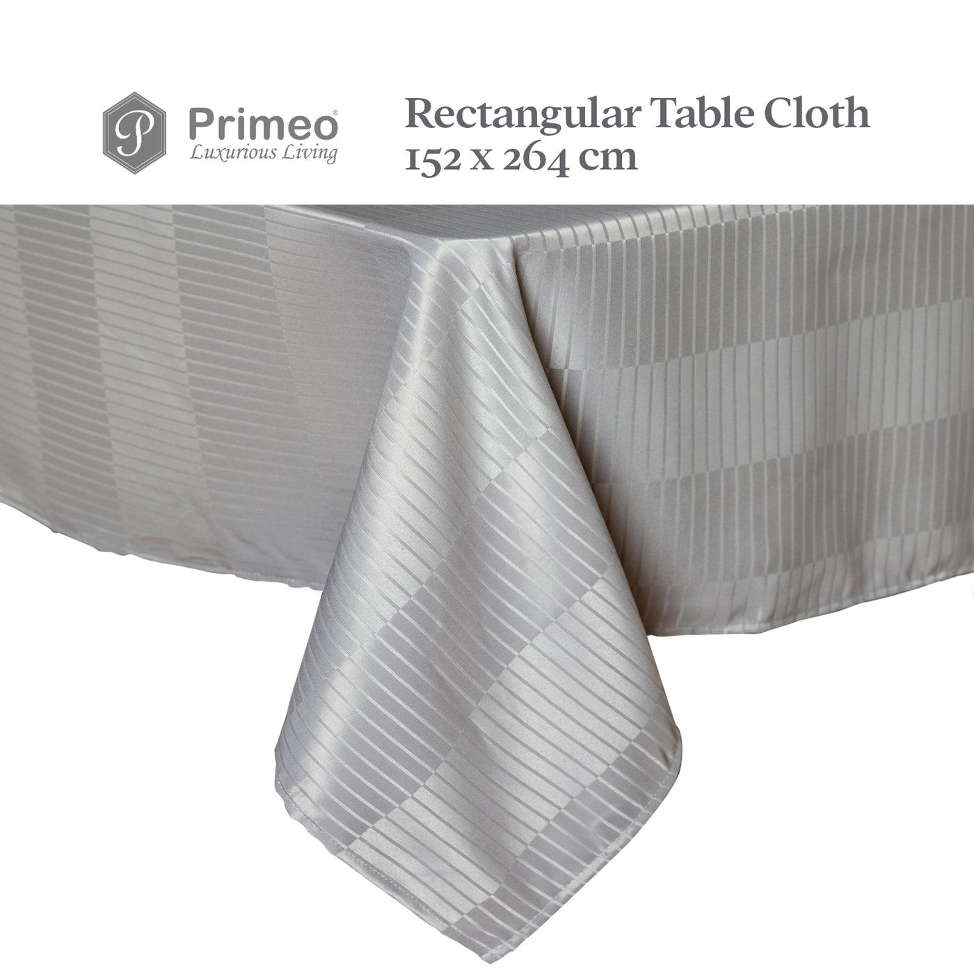 PRIMEO Premium Table Cloth Jacquard 100% Polyester Heavy Duty Fabric 150gsm