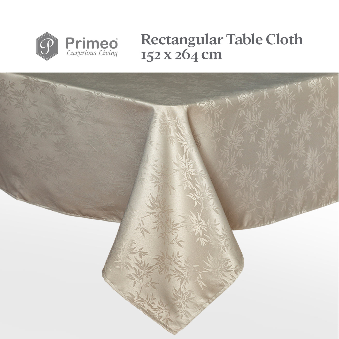 PRIMEO Premium Table Cloth Jacquard 100% Polyester Heavy Duty Fabric 150gsm