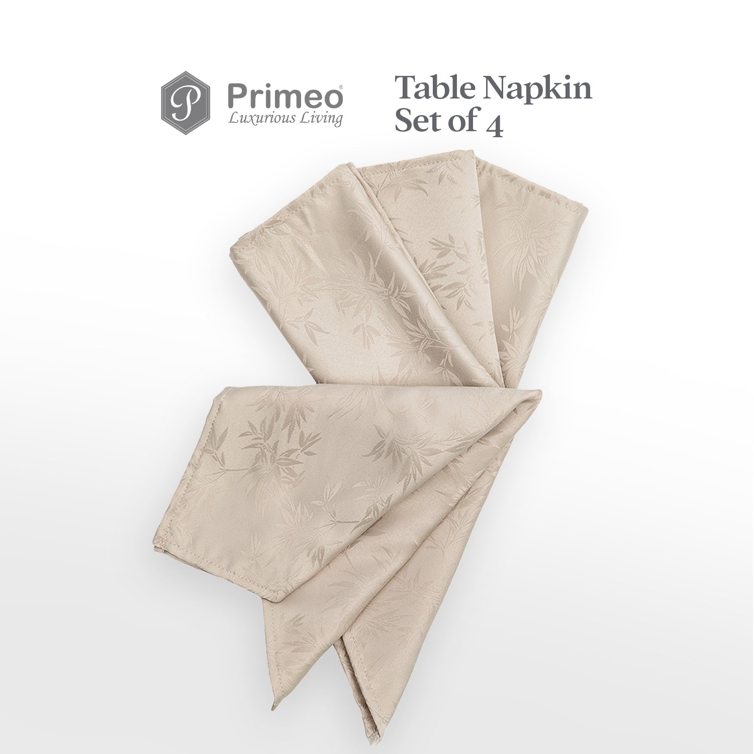 PRIMEO Premium Jacquard Table Napkin Set of 4