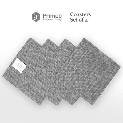 PRIMEO Premium Yarn Dyed Coaster Set of 4