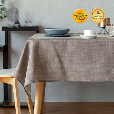PRIMEO Premium Yarn Dyed Rectangular Table Cloth 100% Polyester 54x72" Heavy Duty Fabric 170gsm Amazing Gift Idea For Any Occasion!