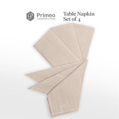 PRIMEO Premium Yarn Dyed Table Napkin Set of 4