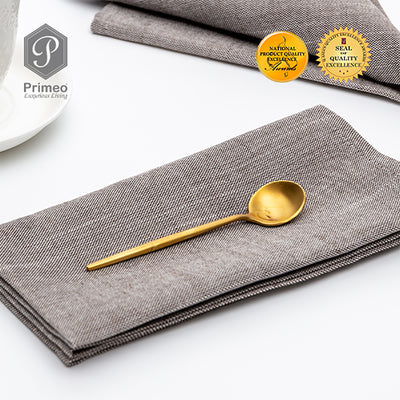 PRIMEO Premium Yarn Dyed Table Napkin 100% Polyester 18x18" Set of 4 Heavy Duty Fabric 170gsm Amazing Gift Idea For Any Occasion!