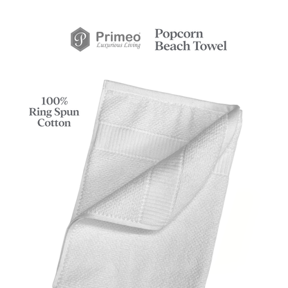 Primeo 100% Cotton Beach Towel - Popcorn Weave Collection Towels