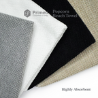 Primeo 100% Cotton Beach Towel - Popcorn Weave Collection Towels
