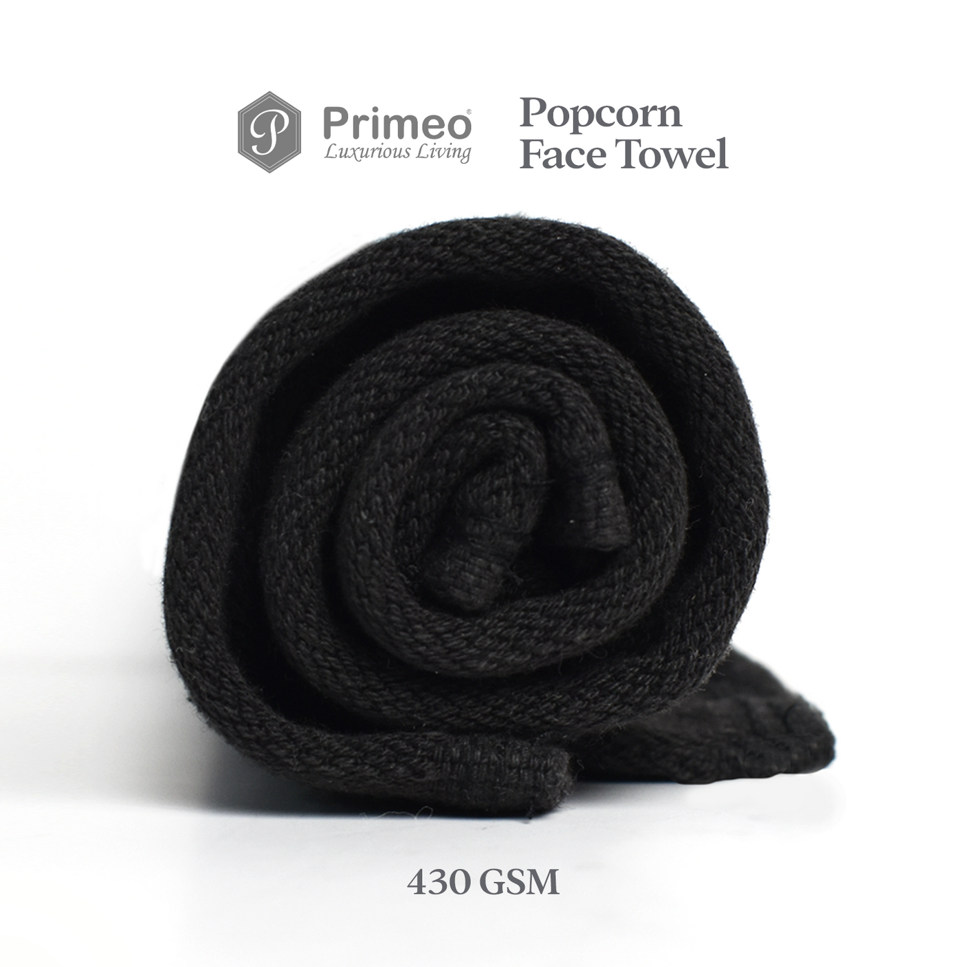 Primeo 100% Cotton Face Towel - Popcorn Weave Collection Towels