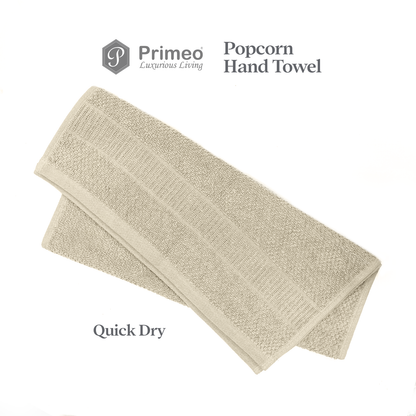 Primeo 100% Cotton Hand Towel - Popcorn Weave Collection Towels