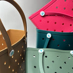 Quencha Heavy-Duty Rubber Tote Bag Waterproof Utility & Grocery Bag Washable EVA Material