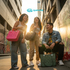 Quencha Heavy-Duty Rubber Tote Bag Waterproof Utility & Grocery Bag Washable EVA Material