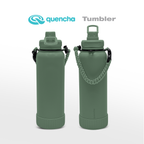 QUENCHA 19oz & 37oz Insulated Tumbler with Strap and Silicone Boot