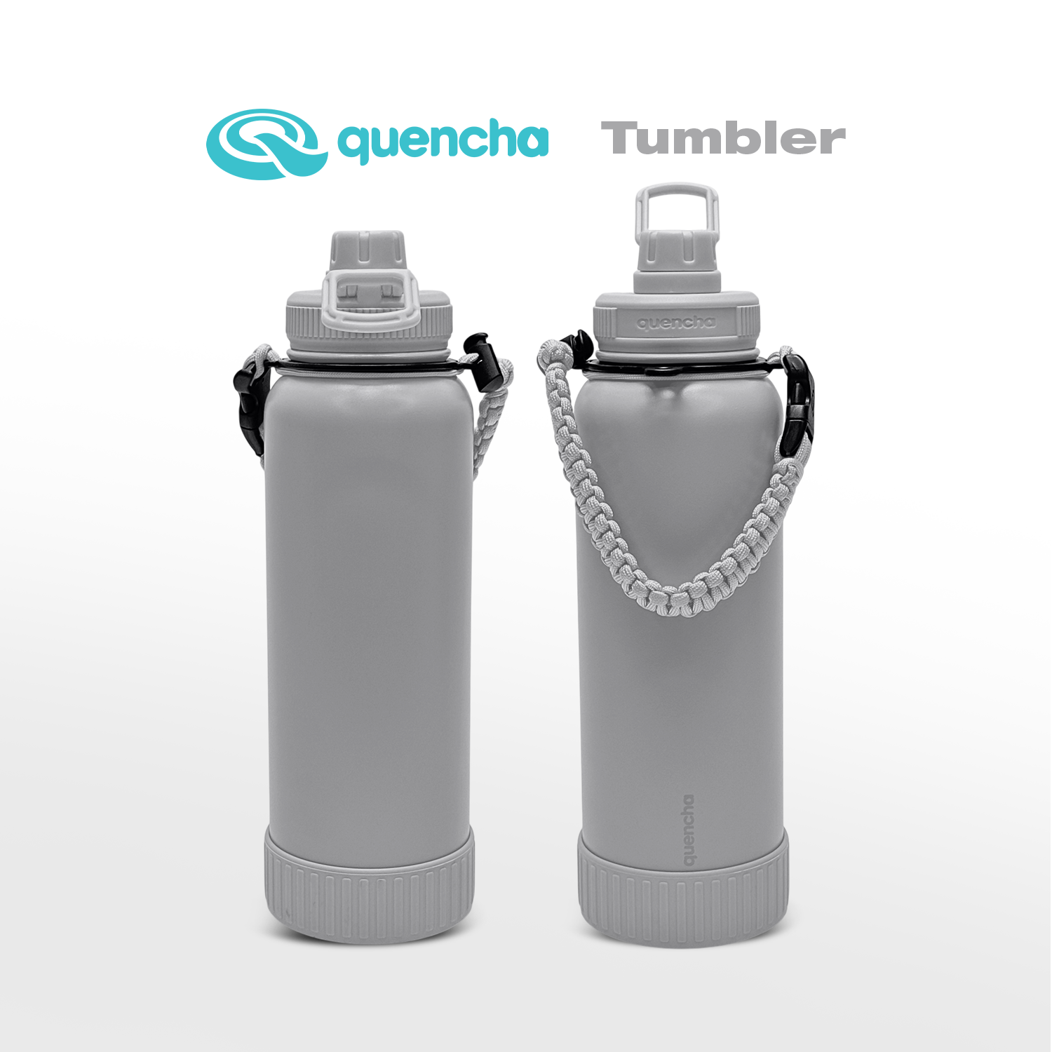 QUENCHA 19oz & 37oz Insulated Tumbler with Strap and Silicone Boot