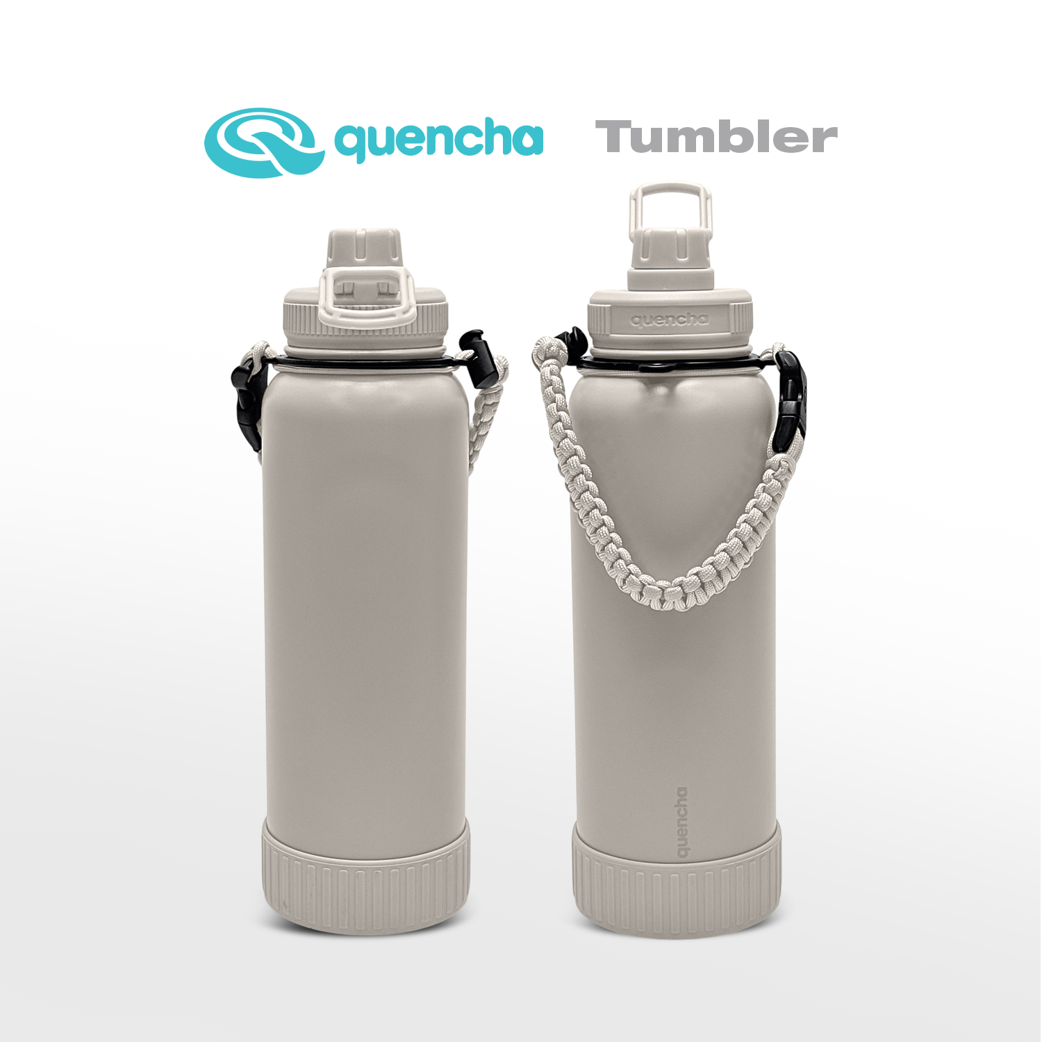 QUENCHA 19oz & 37oz Insulated Tumbler with Strap and Silicone Boot