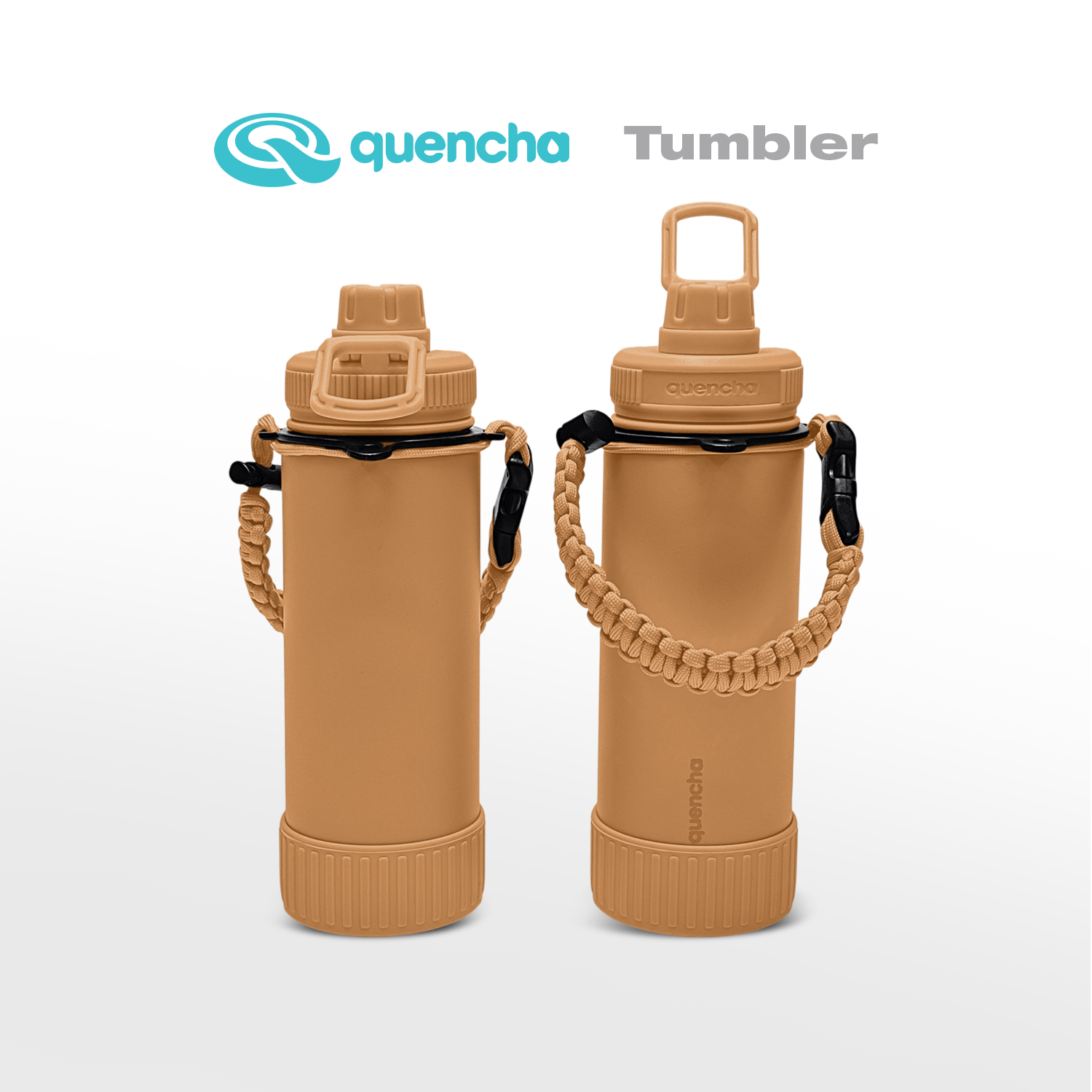 QUENCHA 19oz & 37oz Insulated Tumbler with Strap and Silicone Boot