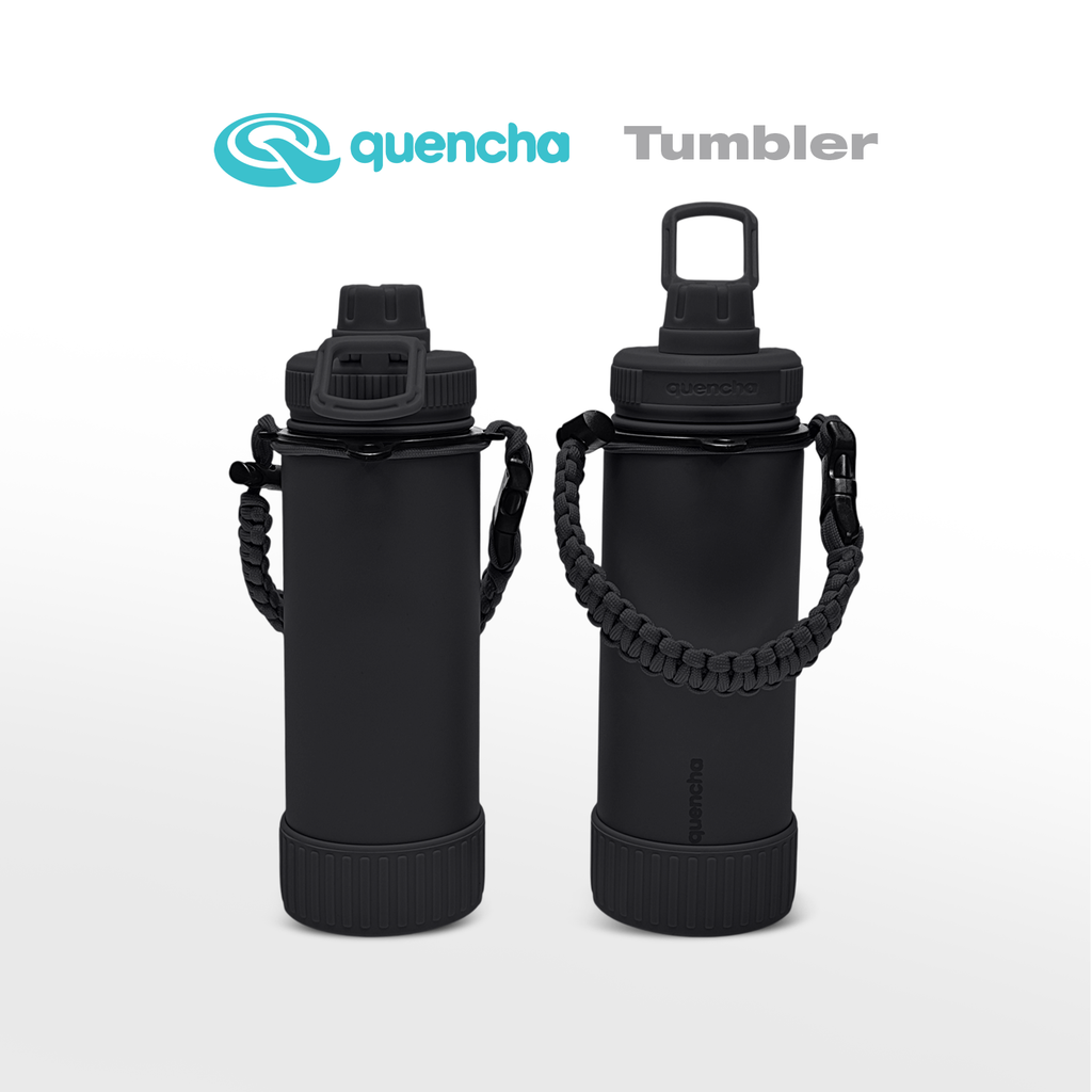 QUENCHA 19oz & 37oz Insulated Tumbler with Strap and Silicone Boot