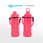 QUENCHA 19oz & 37oz Insulated Tumbler with Strap and Silicone Boot