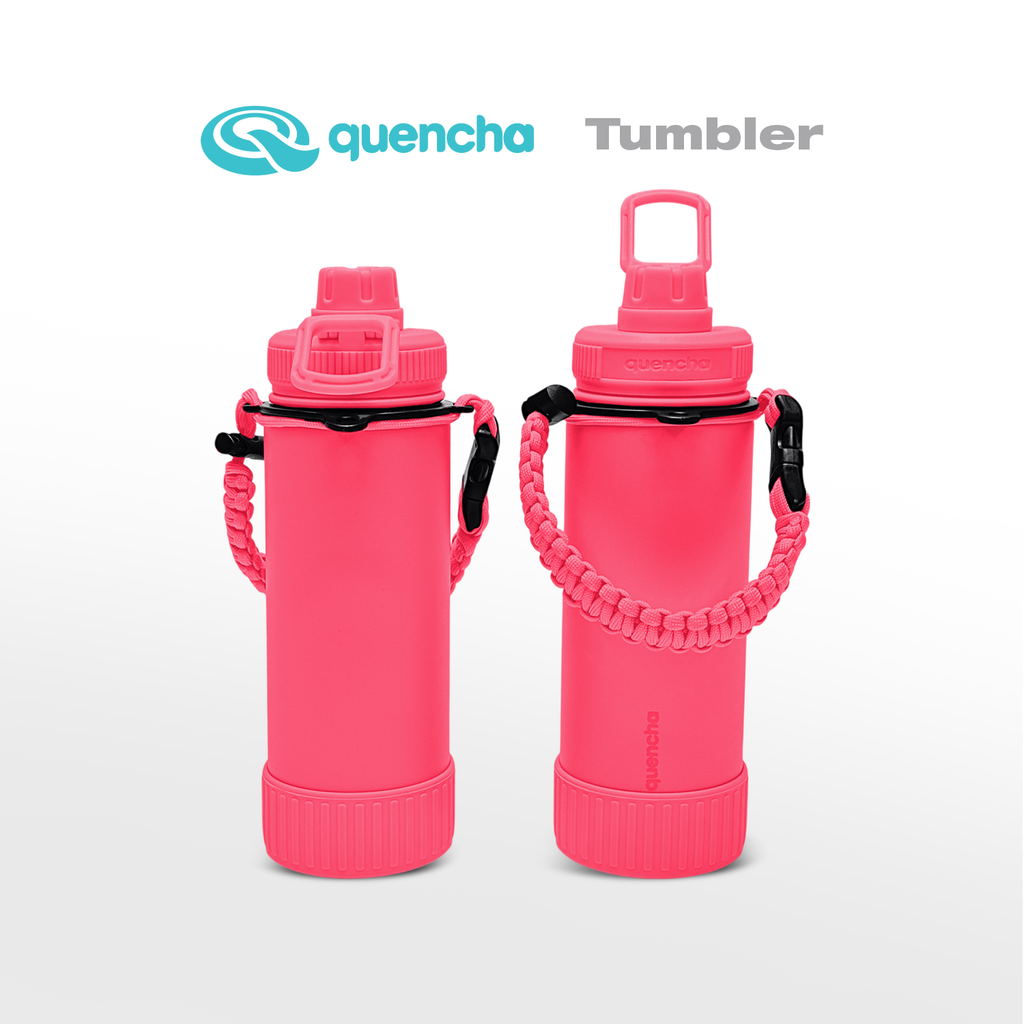 QUENCHA 19oz & 37oz Insulated Tumbler with Strap and Silicone Boot