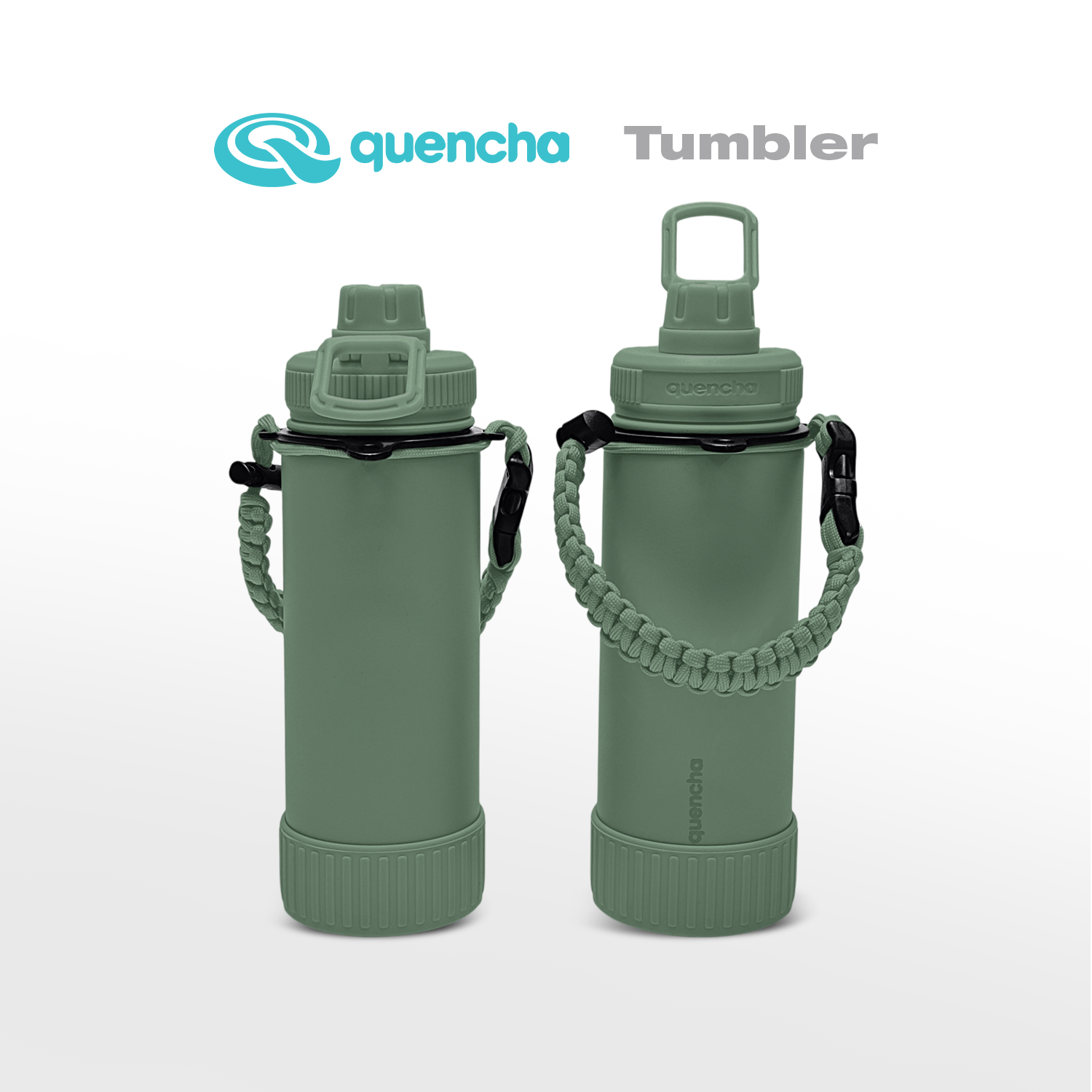 QUENCHA 19oz & 37oz Insulated Tumbler with Strap and Silicone Boot