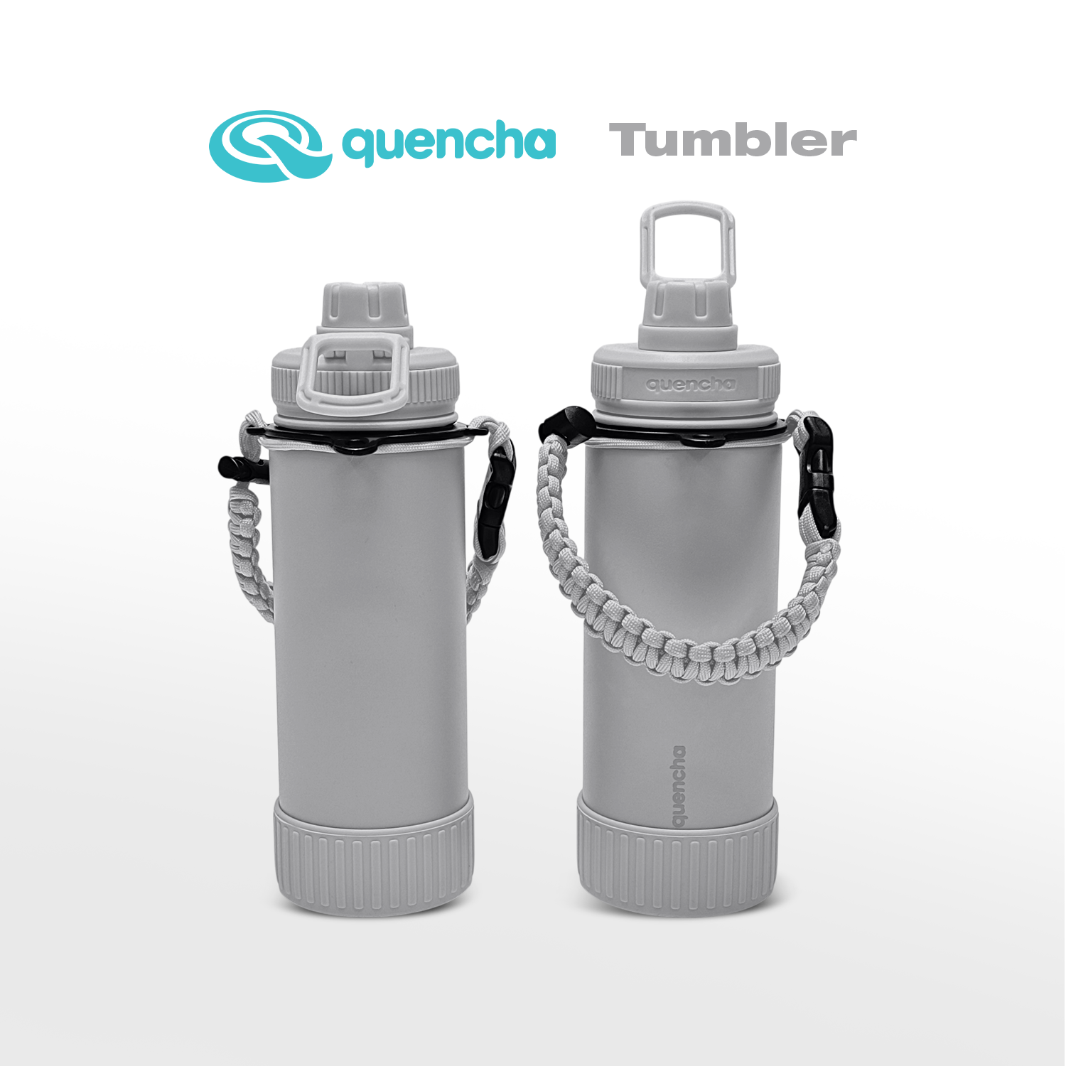 QUENCHA 19oz & 37oz Insulated Tumbler with Strap and Silicone Boot