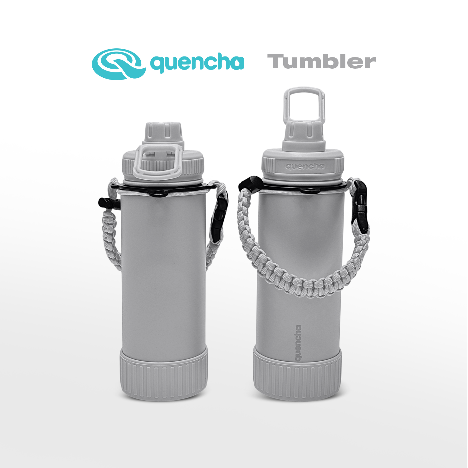 QUENCHA 19oz & 37oz Insulated Tumbler with Strap and Silicone Boot
