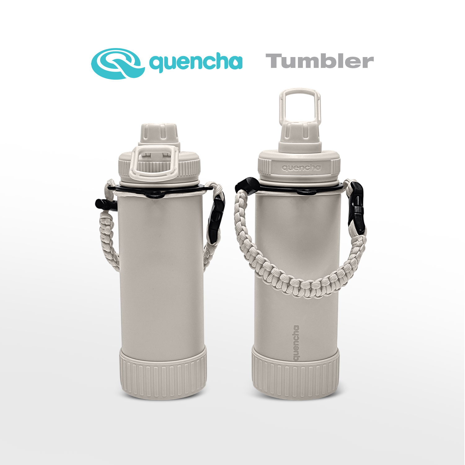 QUENCHA 19oz & 37oz Insulated Tumbler with Strap and Silicone Boot