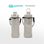 QUENCHA 19oz & 37oz Insulated Tumbler with Strap and Silicone Boot