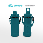 QUENCHA 19oz & 37oz Insulated Tumbler with Strap and Silicone Boot