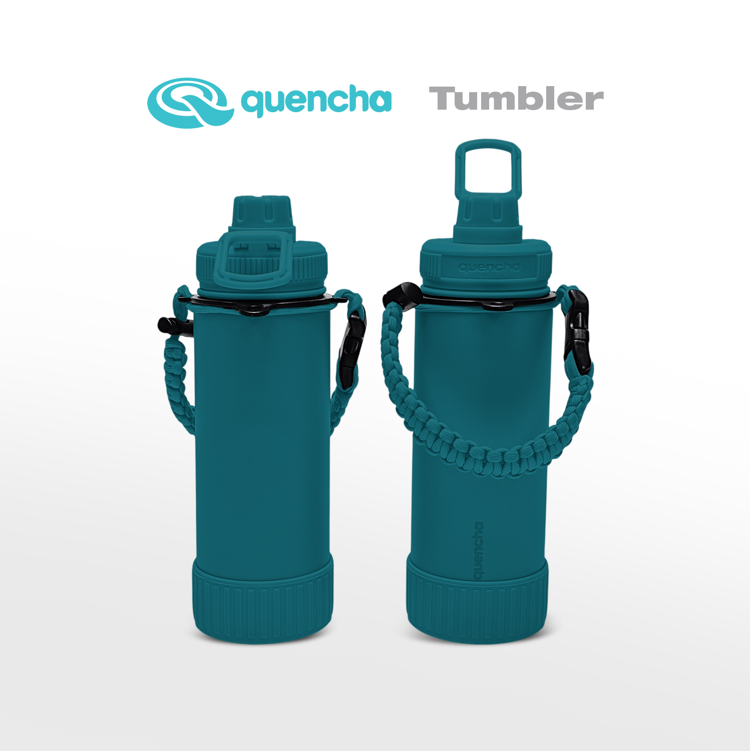 QUENCHA 19oz & 37oz Insulated Tumbler with Strap and Silicone Boot