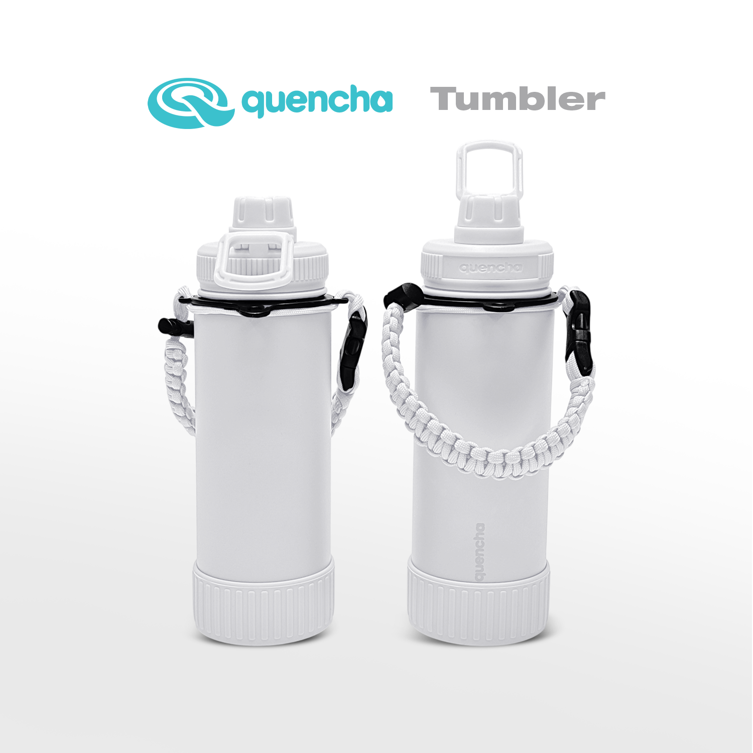 QUENCHA 19oz & 37oz Insulated Tumbler with Strap and Silicone Boot