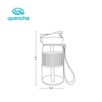 Quencha 500ML Kids Travel Water Bottle Built-in Straw Dual Spout Leak-Proof