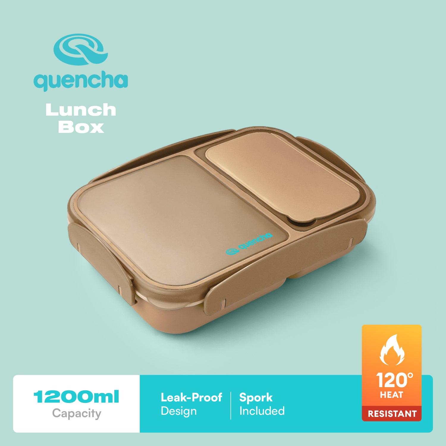 QUENCHA 1200ml Leak-proof Lunch Box