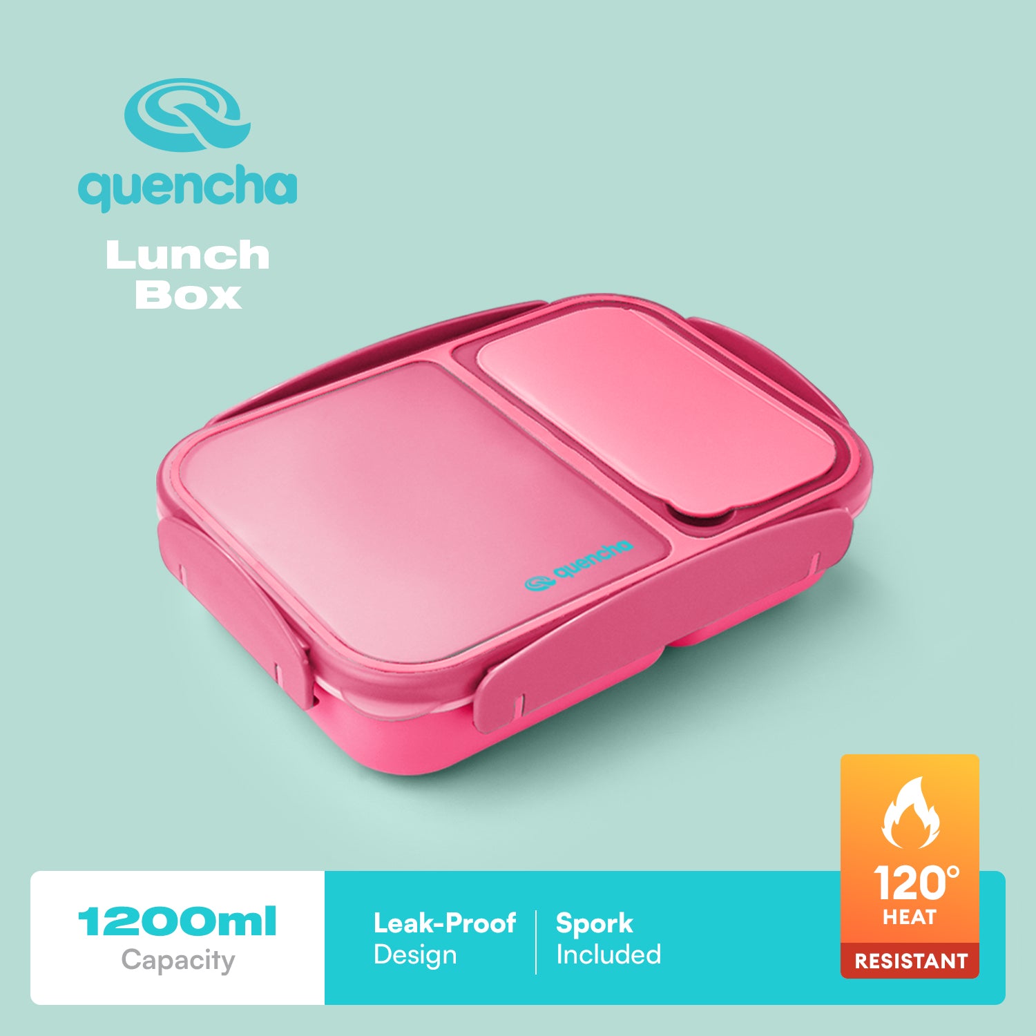 QUENCHA 1200ml Leak-proof Lunch Box
