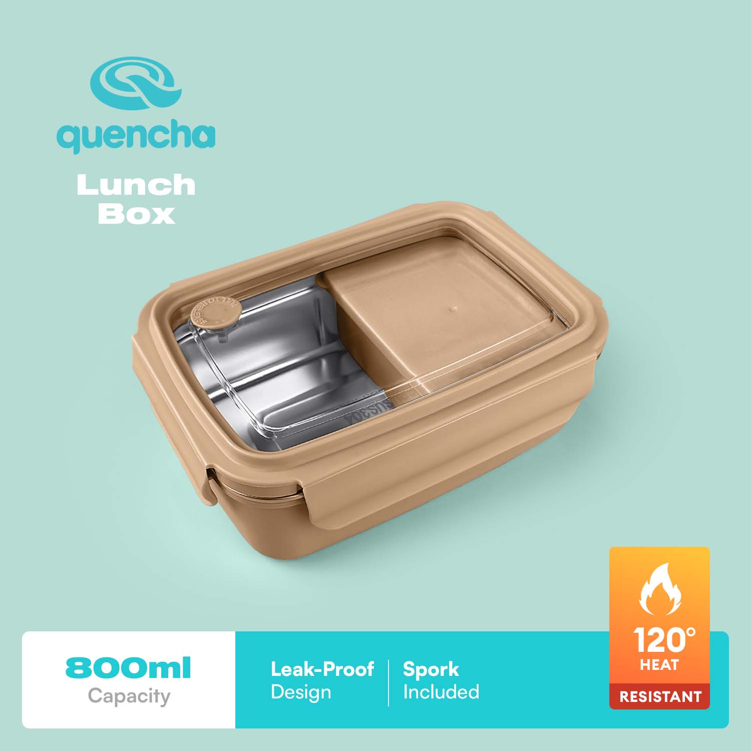 QUENCHA 800ml Stainless Steel Insulated Lunch Box