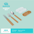 QUENCHA  Portable Cutlery Set, Collapsible Travel Utensils