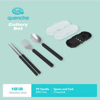 QUENCHA  Portable Cutlery Set, Collapsible Travel Utensils