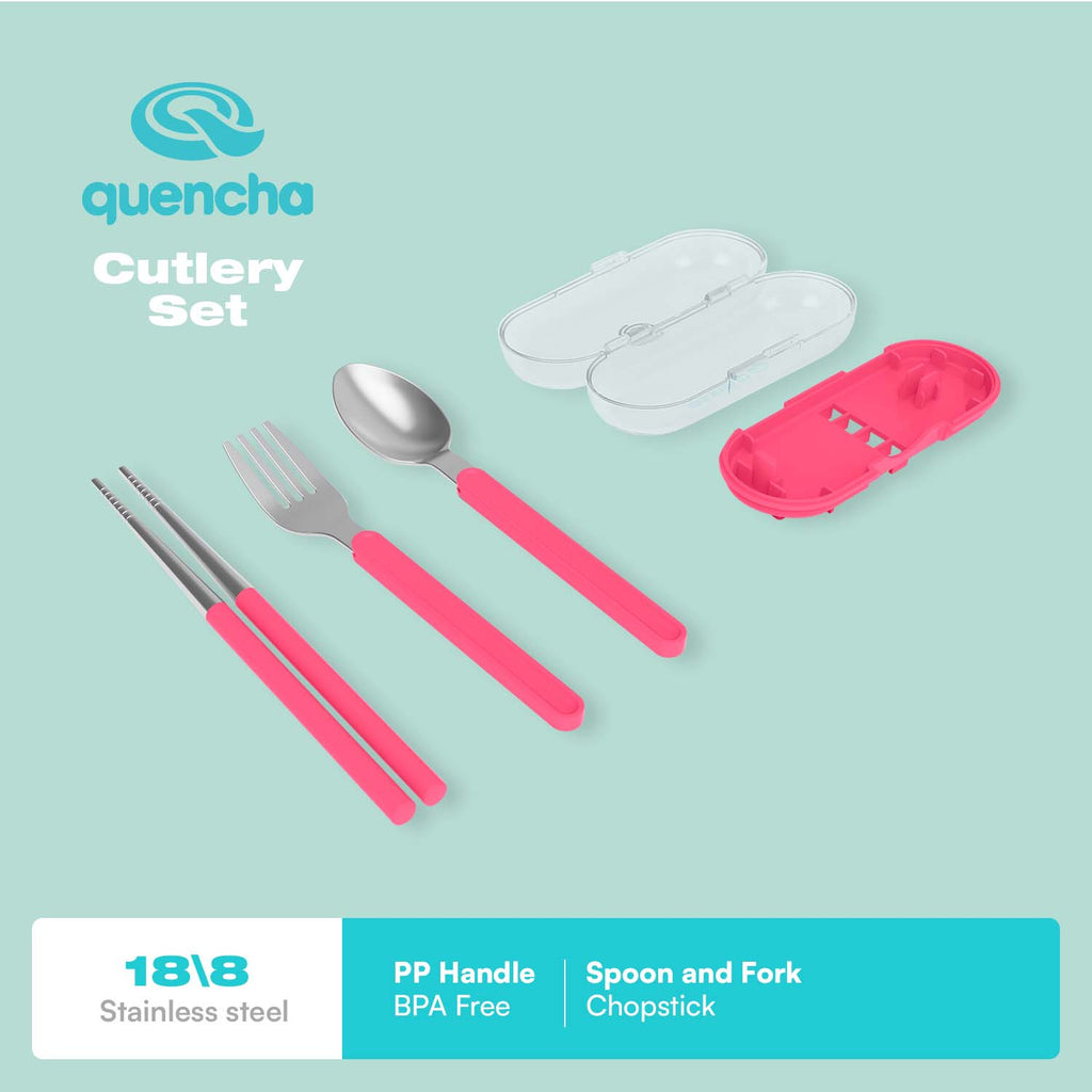 QUENCHA  Portable Cutlery Set, Collapsible Travel Utensils