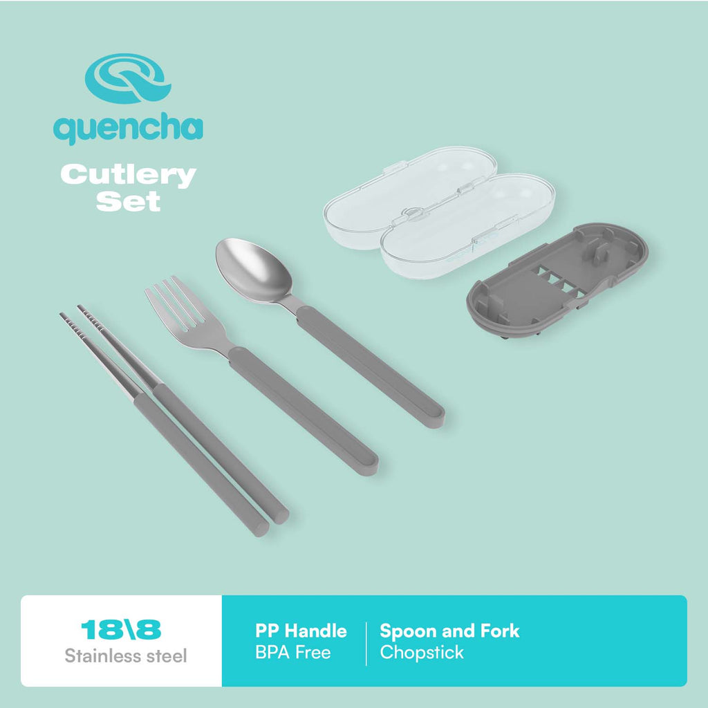 QUENCHA  Portable Cutlery Set, Collapsible Travel Utensils