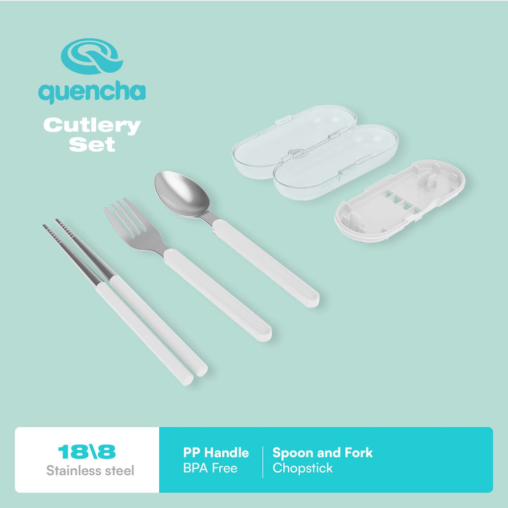 QUENCHA  Portable Cutlery Set, Collapsible Travel Utensils