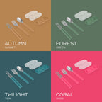 QUENCHA  Portable Cutlery Set, Collapsible Travel Utensils