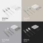 QUENCHA  Portable Cutlery Set, Collapsible Travel Utensils