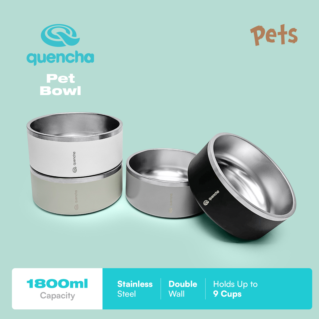 Quencha Double Wall Stainless Steel Pet Bowl