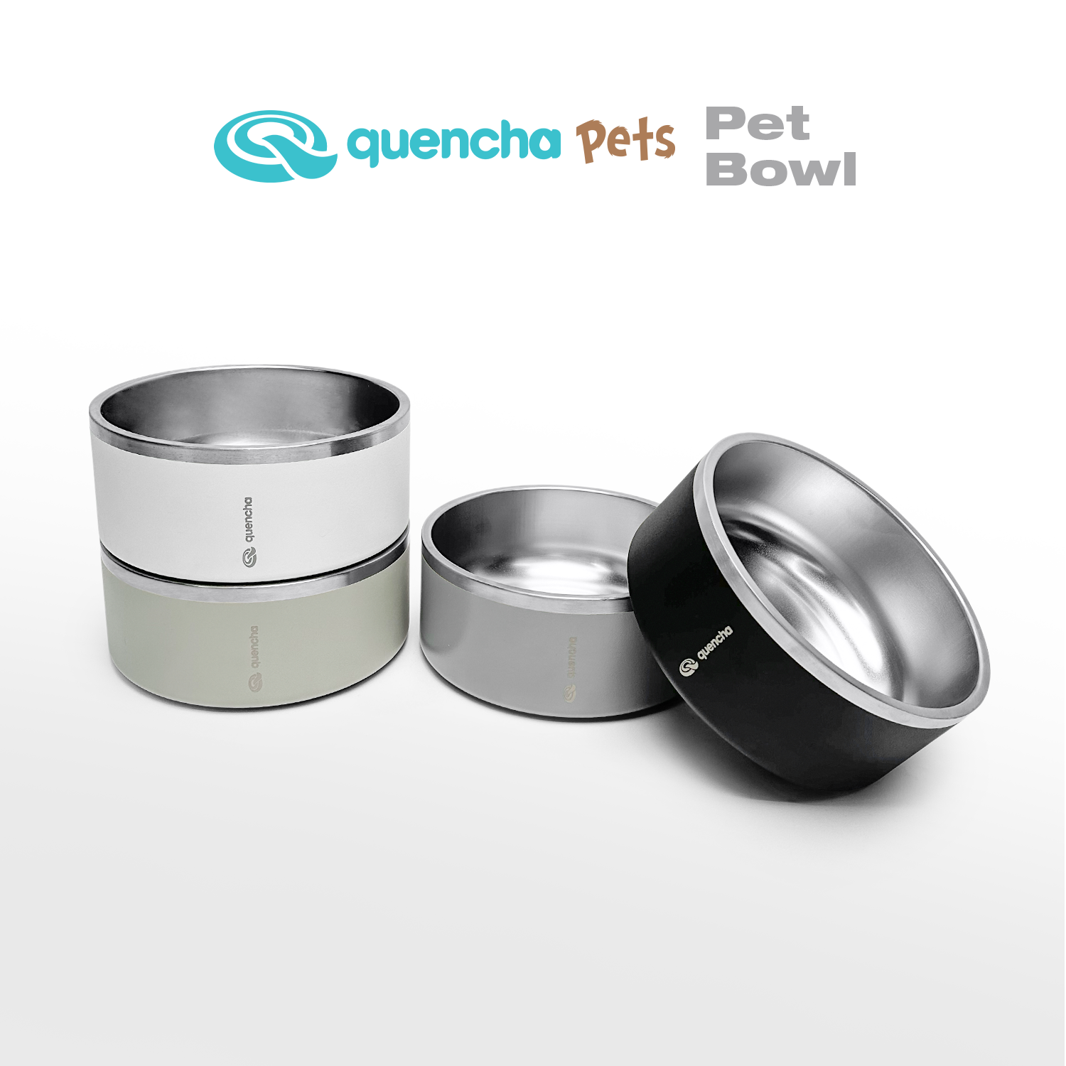 Quencha Double Wall Stainless Steel Pet Bowl